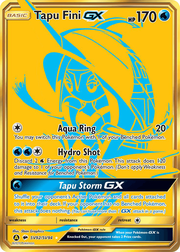 Tapu Fini GX (SV92/SV94) [Sun & Moon: Hidden Fates - Shiny Vault] - POKÉ JEUX