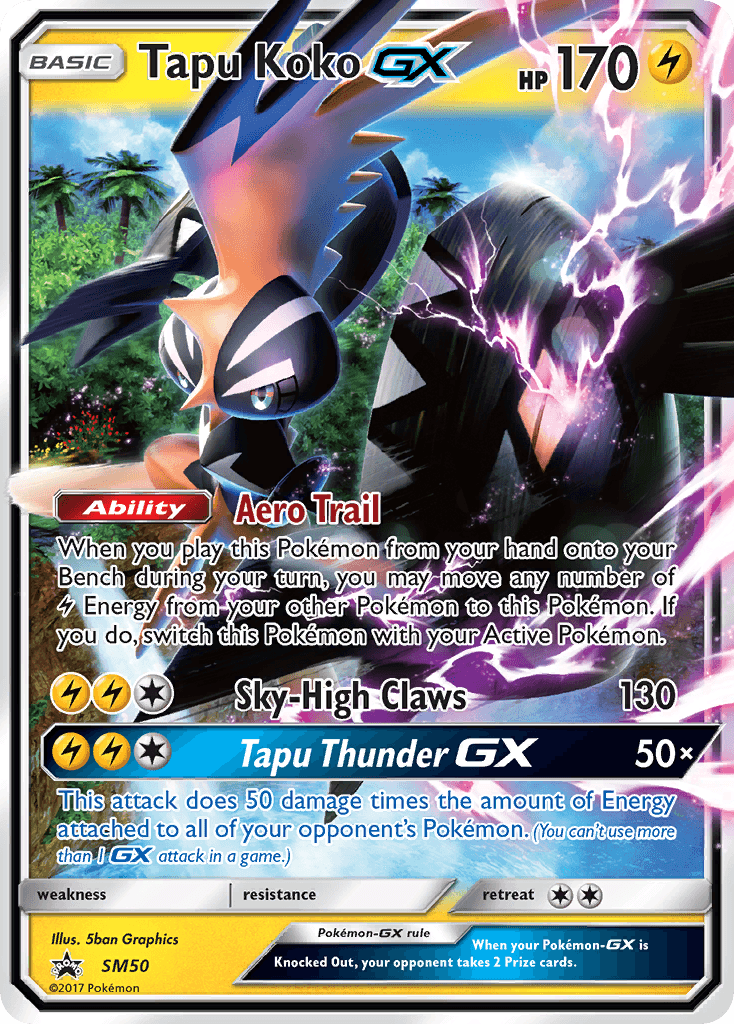 Tapu Koko GX (SM50) [Sun & Moon: Black Star Promos] - POKÉ JEUX