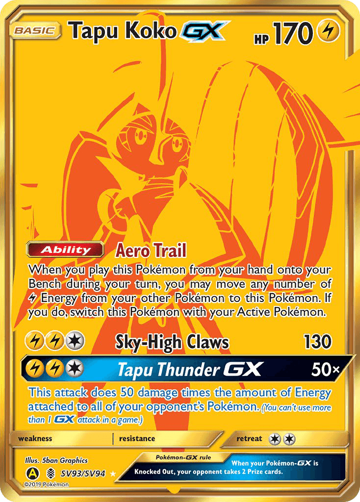 Tapu Koko GX (SV93/SV94) [Sun & Moon: Hidden Fates - Shiny Vault] - POKÉ JEUX