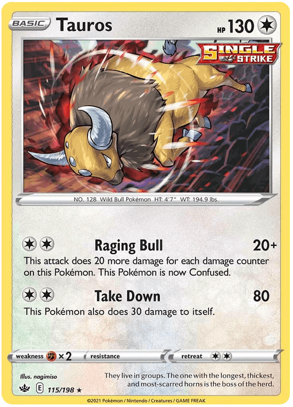 Tauros (115/198) [Sword & Shield: Chilling Reign] - POKÉ JEUX