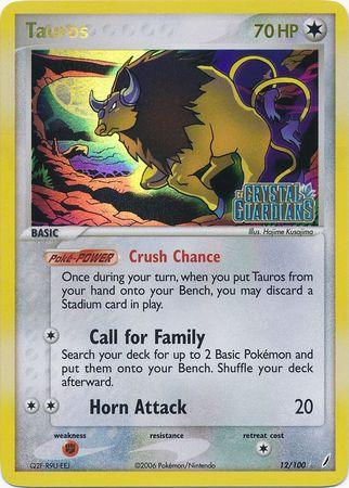 Tauros (12/100) (Stamped) [EX: Crystal Guardians] - POKÉ JEUX