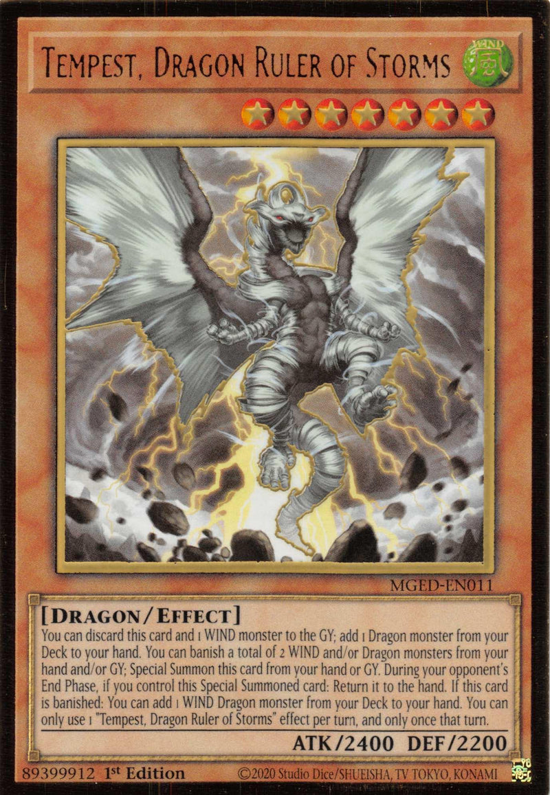 Tempest, Dragon Ruler of Storms [MGED-EN011] Gold Rare - POKÉ JEUX