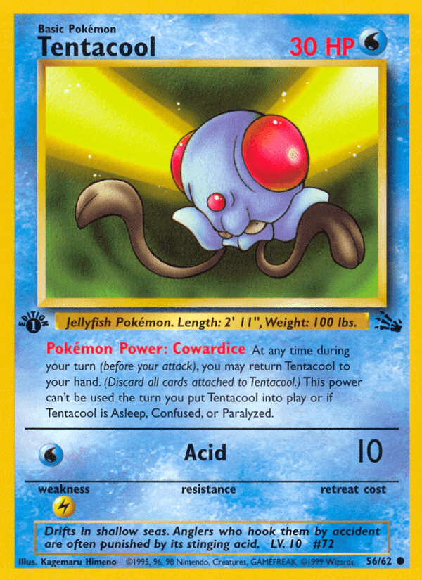 Tentacool (56/62) [Fossil 1st Edition] - POKÉ JEUX