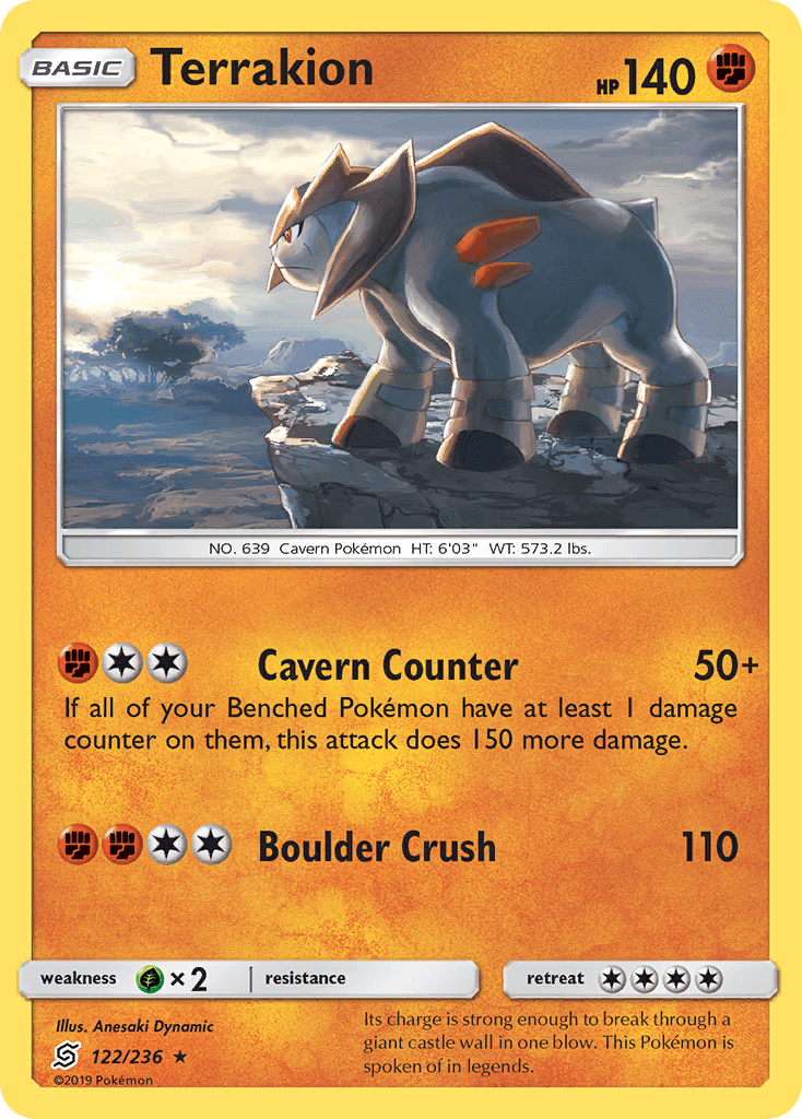 Terrakion (122/236) [Sun & Moon: Unified Minds] - POKÉ JEUX