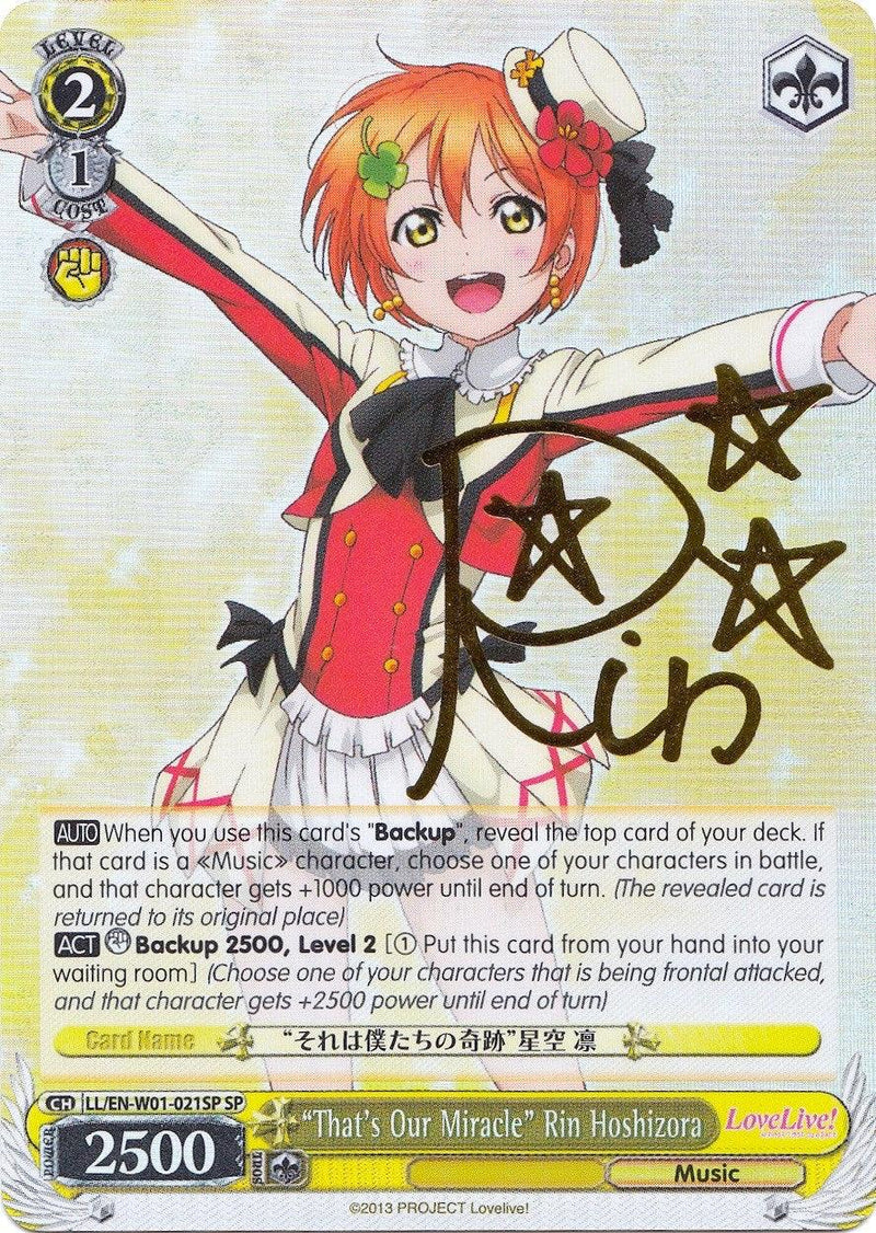 "That's Our Miracle" Rin Hoshizora (LL/EN-W01-021SP SP) [Love Live! DX] - POKÉ JEUX