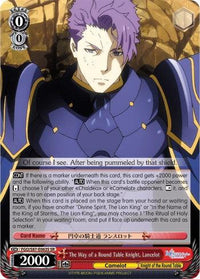 The Way of a Round Table Knight, Lancelot (FGO/S87-E063S SR) [Fate/Grand Order THE MOVIE Divine Realm of the Round Table: Camelot] - POKÉ JEUX