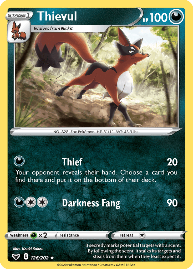 Thievul (126/202) [Sword & Shield: Base Set] - POKÉ JEUX