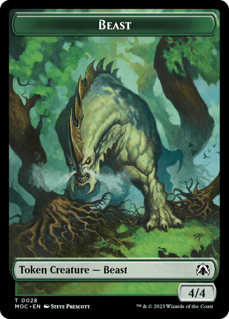 Thopter // Beast Double-Sided Token [March of the Machine Commander Tokens] - POKÉ JEUX