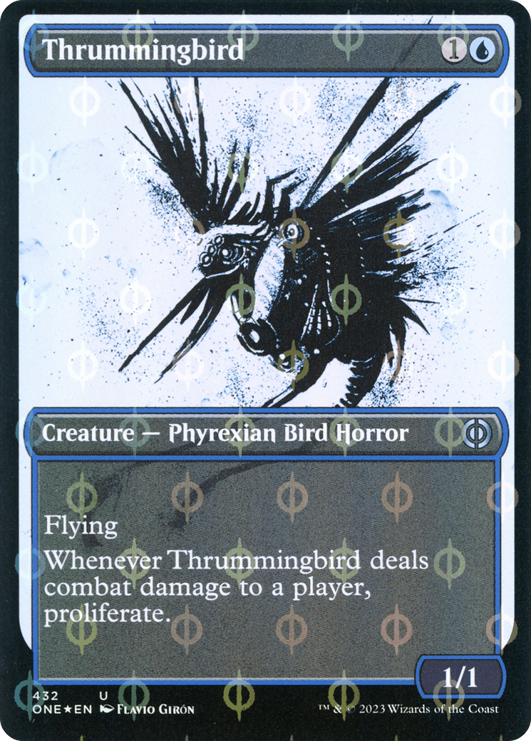 Thrummingbird (Showcase Ichor Step-and-Compleat Foil) [Phyrexia: All Will Be One] - POKÉ JEUX