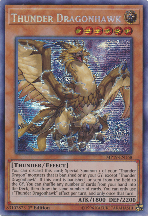 Thunder Dragonhawk [MP19-EN168] Prismatic Secret Rare - POKÉ JEUX