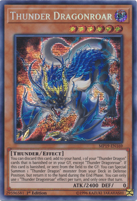 Thunder Dragonroar [MP19-EN169] Prismatic Secret Rare - POKÉ JEUX