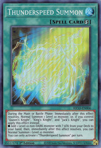 Thunderspeed Summon (Super Rare) [KICO-EN006] Super Rare - POKÉ JEUX