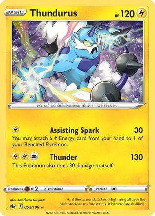 Thundurus (052/198) (Cosmos Holo) [Sword & Shield: Chilling Reign] - POKÉ JEUX