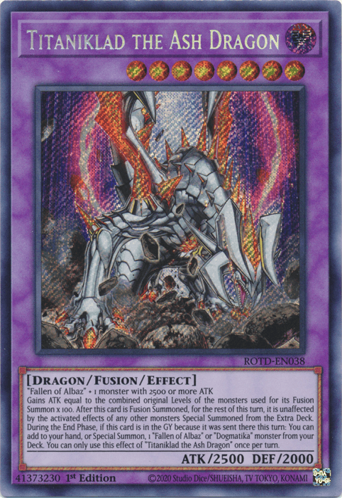 Titaniklad the Ash Dragon [ROTD-EN038] Secret Rare - POKÉ JEUX