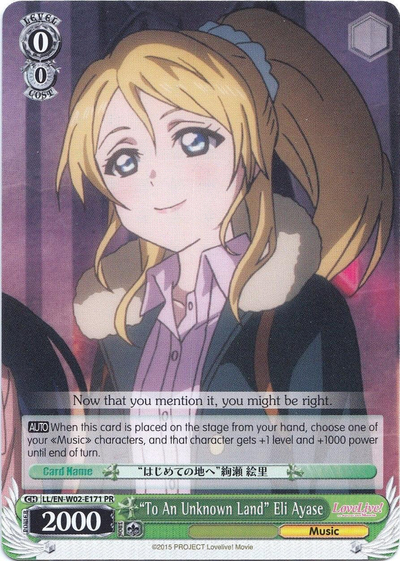 "To An Unknown Land" Eli Ayase (LL/EN-W02-E171 PR) (Promo) [Love Live! DX Vol.2] - POKÉ JEUX