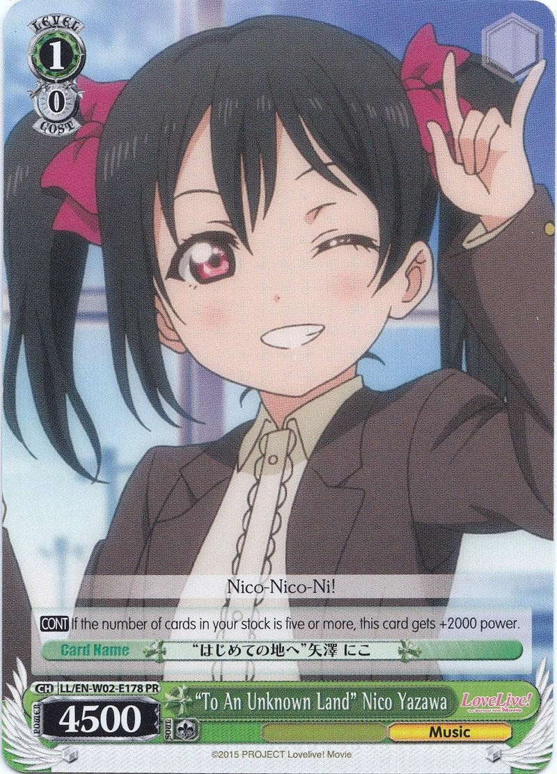 "To An Unknown Land" Nico Yazawa (LL/EN-W02-E178 PR) (Promo) [Love Live! DX Vol.2] - POKÉ JEUX