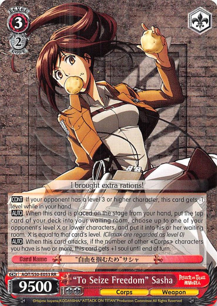 "To Seize Freedom" Sasha (AOT/S50-E053 RR) [Attack on Titan Vol. 2] - POKÉ JEUX