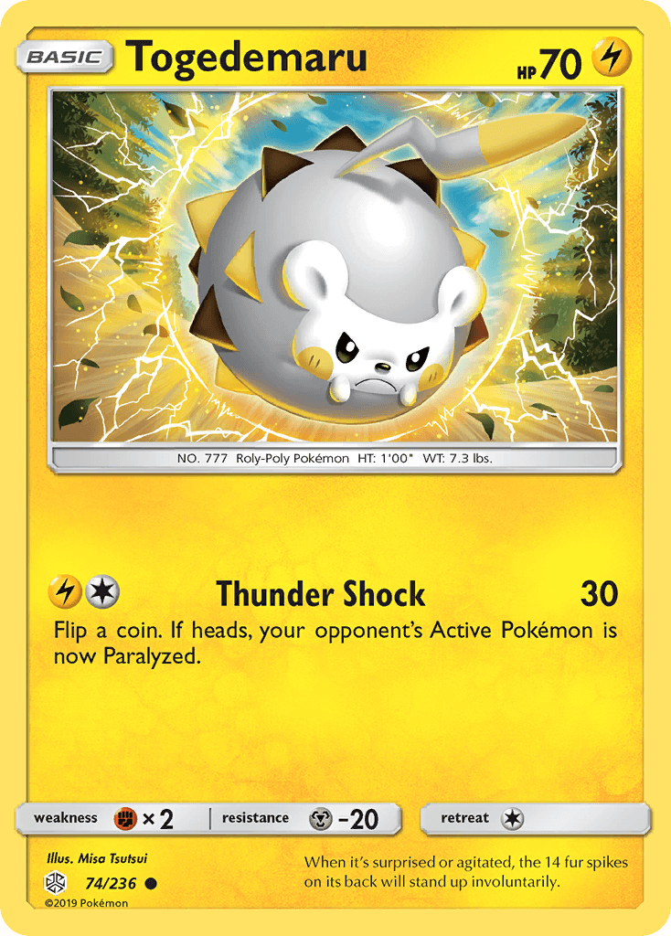 Togedemaru (74/236) [Sun & Moon: Cosmic Eclipse] - POKÉ JEUX