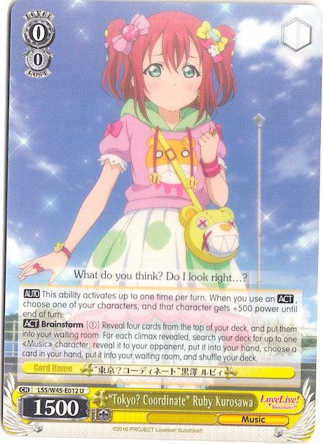 "Tokyo? Coordinate" Ruby Kurosawa (LSS/W45-E012) [Love Live! Sunshine!!] - POKÉ JEUX