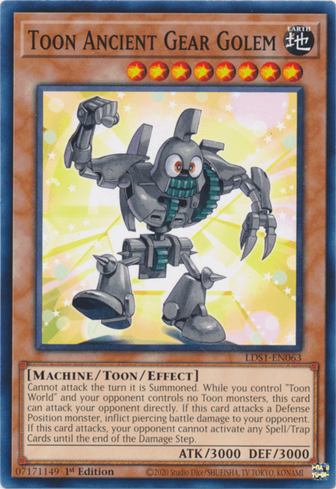 Toon Ancient Gear Golem [LDS1-EN063] Common - POKÉ JEUX