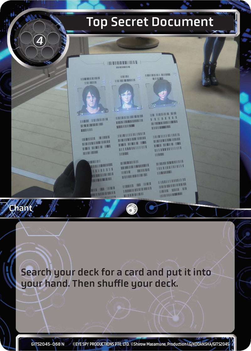 Top Secret Document (GITS2045-068) [Ghost in the Shell SAC_2045] - POKÉ JEUX