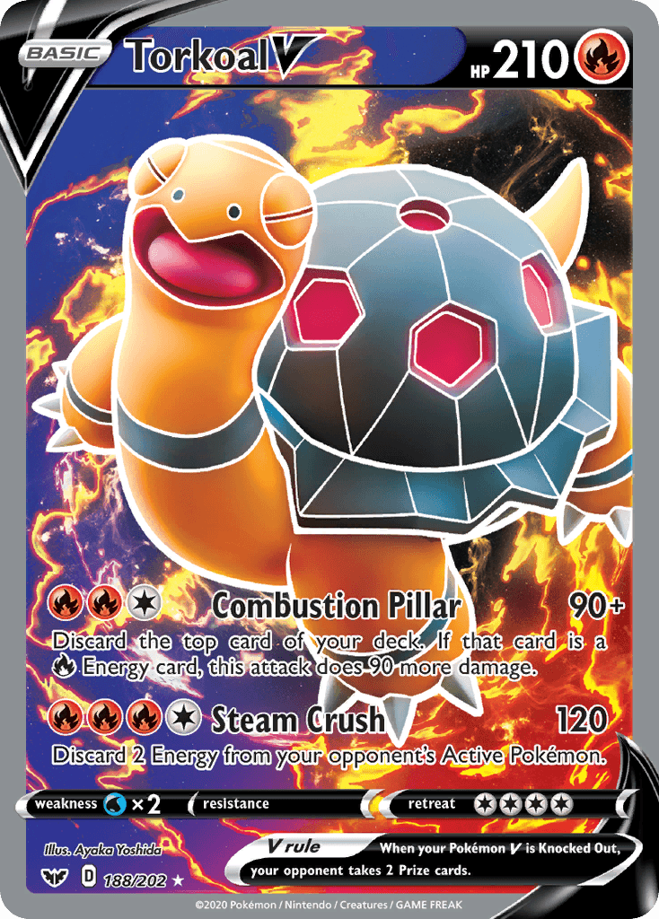 Torkoal V (188/202) [Sword & Shield: Base Set] - POKÉ JEUX