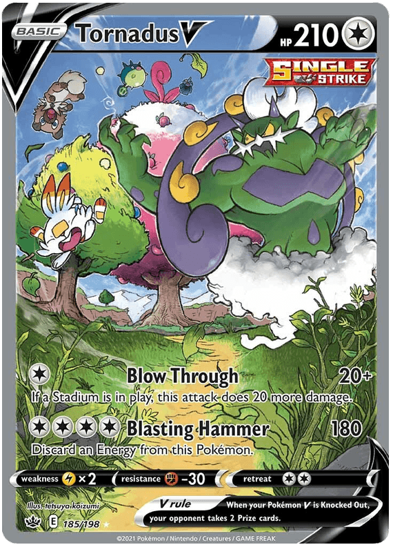 Tornadus V (185/198) [Sword & Shield: Chilling Reign] - POKÉ JEUX