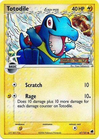 Totodile (67/101) (Delta Species) (Stamped) [EX: Dragon Frontiers] - POKÉ JEUX