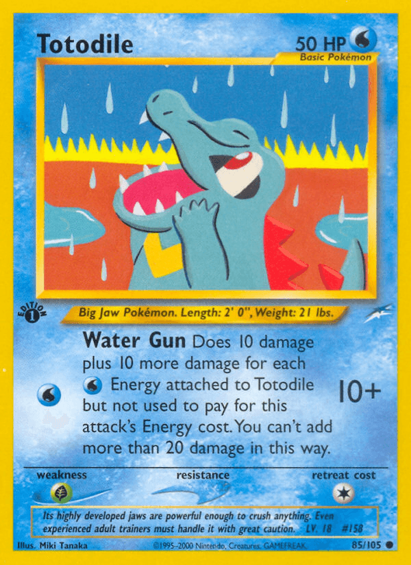 Totodile (85/105) [Neo Destiny 1st Edition] - POKÉ JEUX