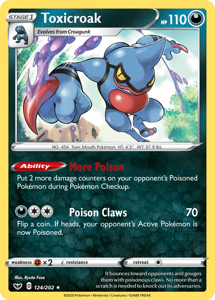 Toxicroak (124/202) [Sword & Shield: Base Set] - POKÉ JEUX