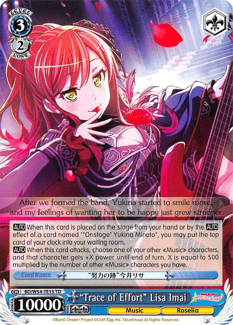 "Trace of Effort" Lisa Imai (BD/W54-TE15 TD) [BanG Dream! Girls Band Party!] - POKÉ JEUX