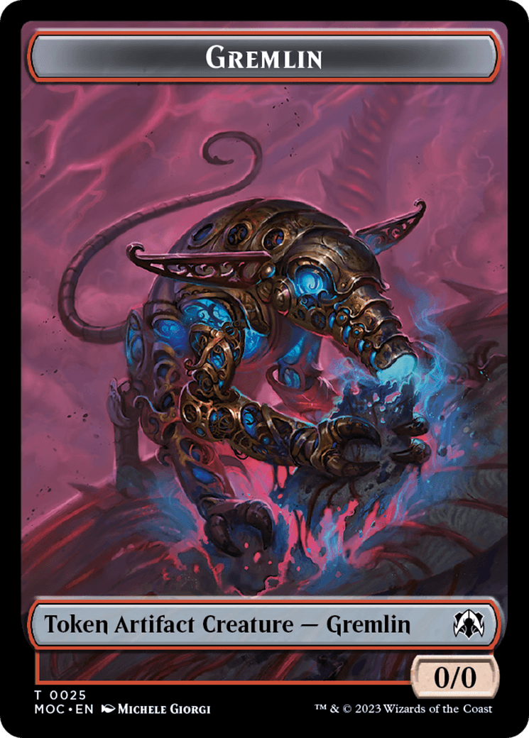 Treasure // Gremlin Double-Sided Token [March of the Machine Commander Tokens] - POKÉ JEUX