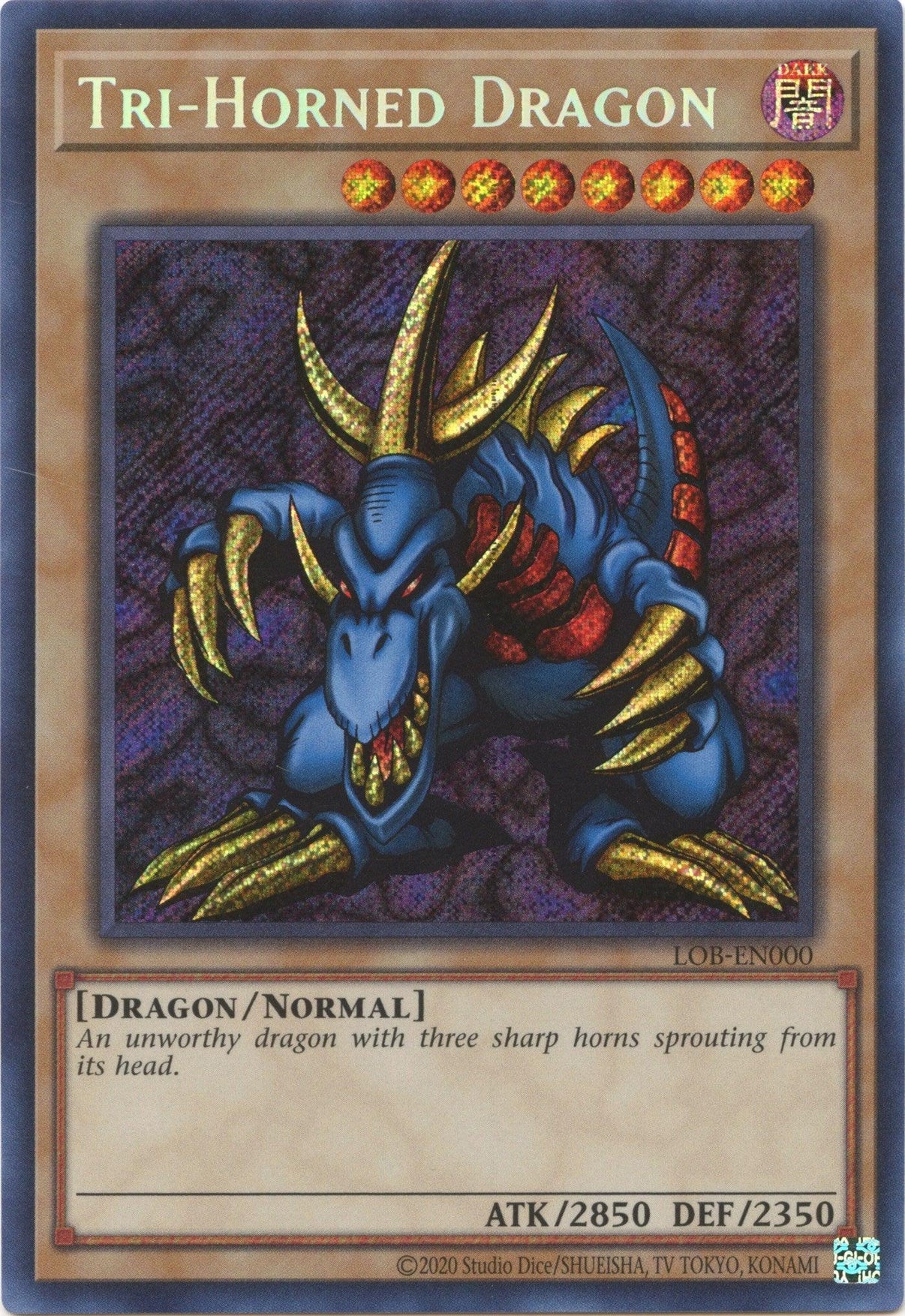 Tri-Horned Dragon (25th Anniversary) [LOB-EN000] Secret Rare - POKÉ JEUX