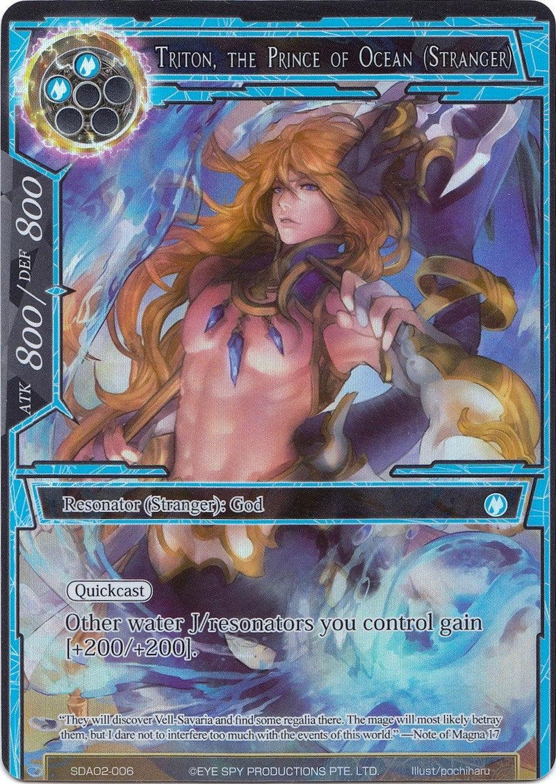 Triton, the Prince of Ocean (Stranger) (Full Art) (SDAO2-006) [Alice Origin II Starter Deck] - POKÉ JEUX