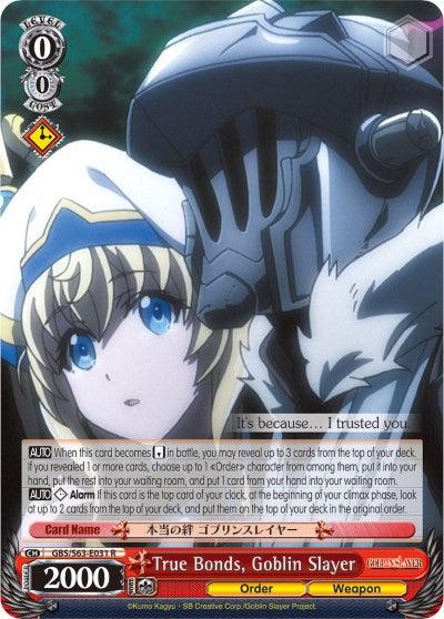 True Bonds, Goblin Slayer (GBS/S63-E031 R) [Goblin Slayer] - POKÉ JEUX