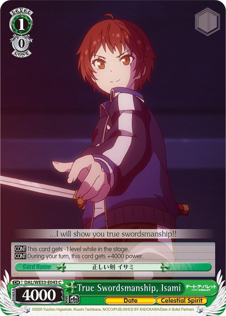 True Swordsmanship, Isami (DAL/WE33-E043 C) (Parallel Foil) [Date A Bullet] - POKÉ JEUX