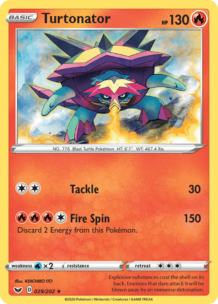 Turtonator (029/202) [Sword & Shield: Base Set] - POKÉ JEUX