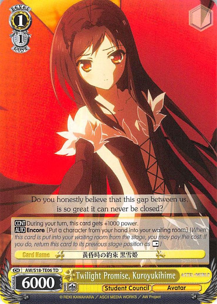 Twilight Promise, Kuroyukihime (AW/S18-TE06 TD) [Accel World] - POKÉ JEUX