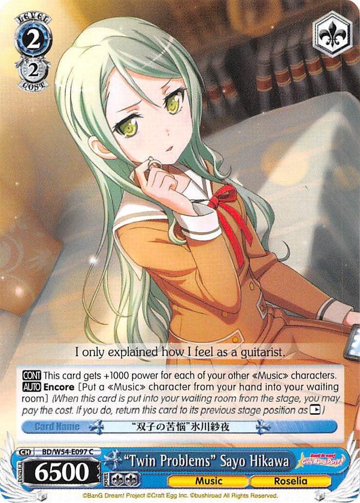 "Twin Problems" Sayo Hikawa (BD/W54-E097 C) [BanG Dream! Girls Band Party!] - POKÉ JEUX