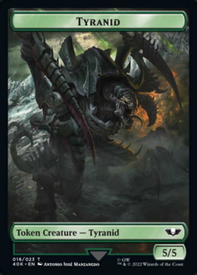 Tyranid (017) // Tyranid (018) Double-Sided Token (Surge Foil) [Warhammer 40,000 Tokens] - POKÉ JEUX