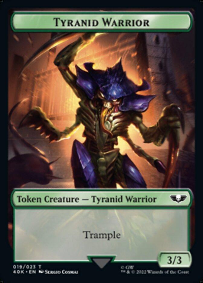 Tyranid (017) // Tyranid Warrior Double-Sided Token (Surge Foil) [Warhammer 40,000 Tokens] - POKÉ JEUX