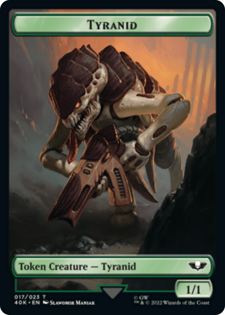 Tyranid (17) // Tyranid Warrior Double-Sided Token [Warhammer 40,000 Tokens] - POKÉ JEUX