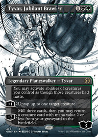 Tyvar, Jubilant Brawler (Borderless Manga Step-and-Compleat Foil) [Phyrexia: All Will Be One] - POKÉ JEUX