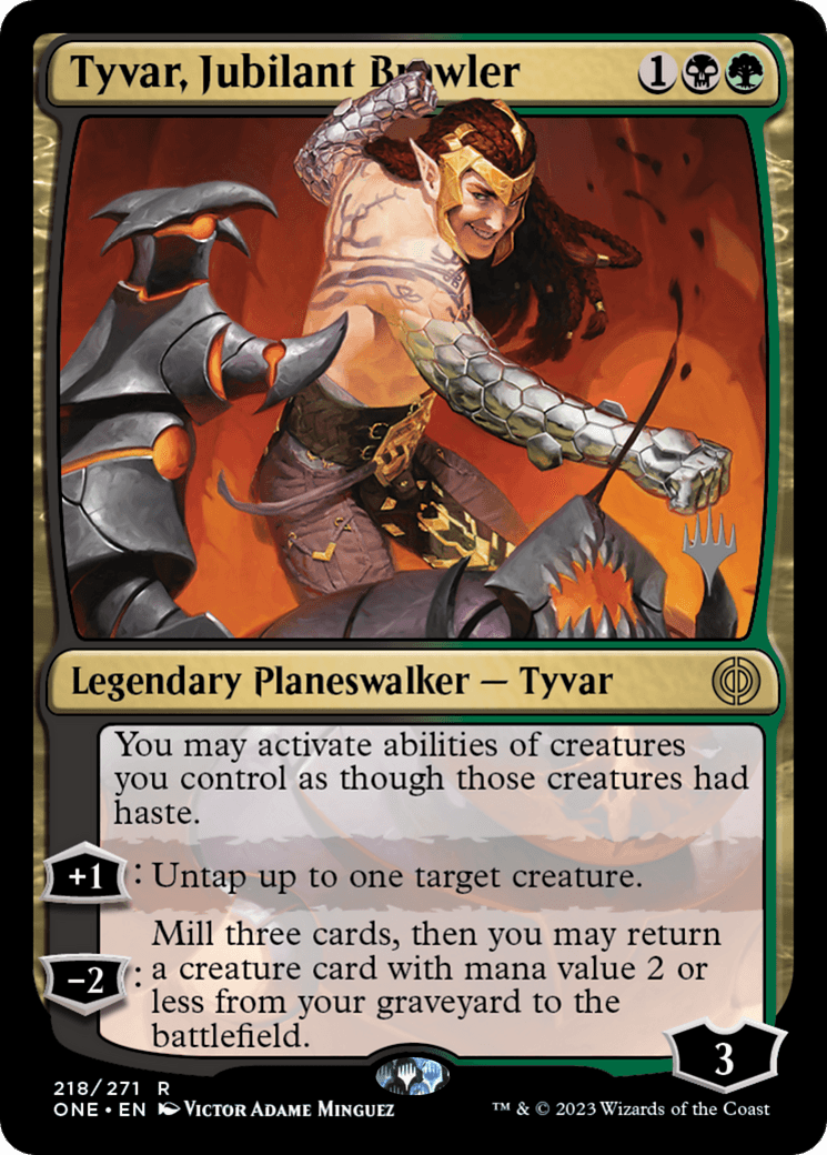 Tyvar, Jubilant Brawler (Promo Pack) [Phyrexia: All Will Be One Promos] - POKÉ JEUX