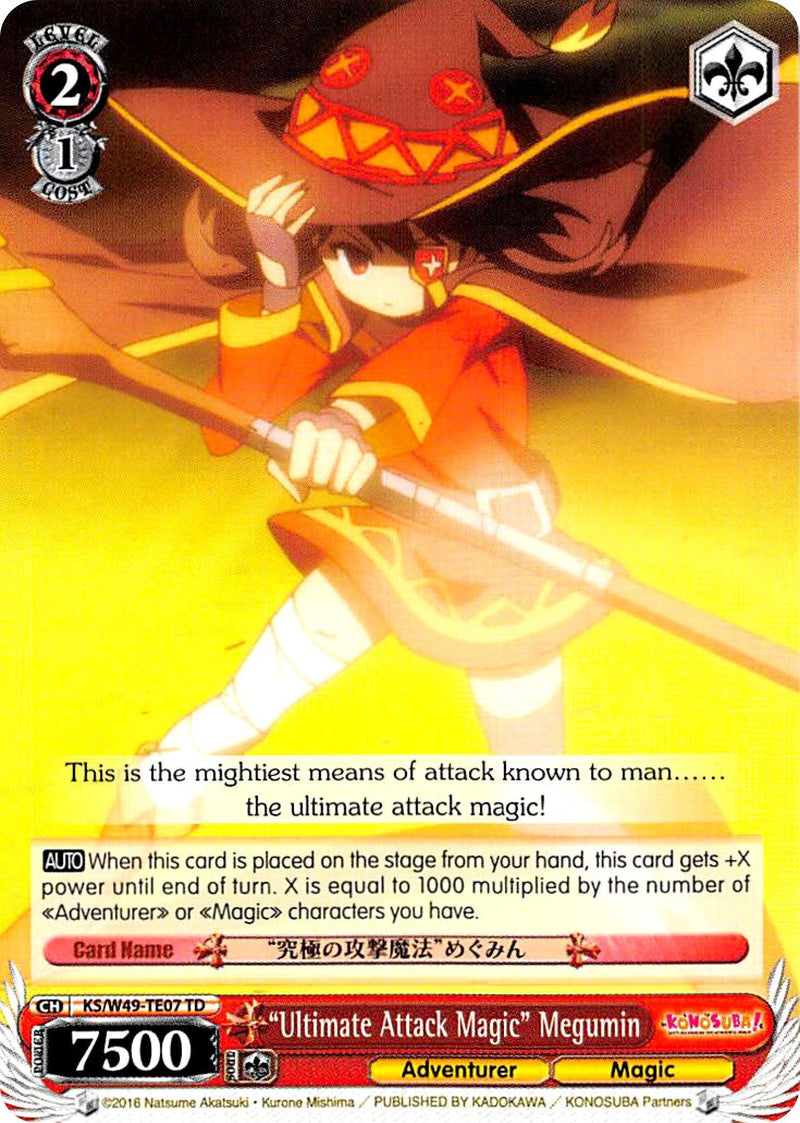 "Ultimate Attack Magic" Megumin (KS/W49-TE07 TD) [KonoSuba] - POKÉ JEUX