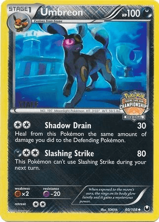 Umbreon (60/108) (Regional Championship Promo Staff) [Black & White: Dark Explorers] - POKÉ JEUX