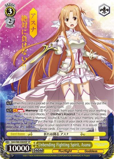 Unbending Fighting Spirit, Asuna (SAO/S80-E004SP SP) [Sword Art Online -Alicization- Vol.2] - POKÉ JEUX