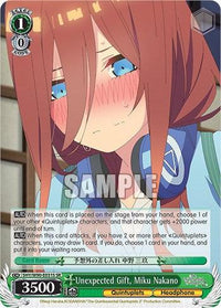 Unexpected Gift, Miku Nakano (5HY/W90-E031S SR) [The Quintessential Quintuplets 2] - POKÉ JEUX