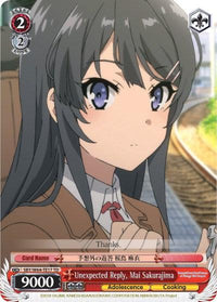 Unexpected Reply, Mai Sakurajima (SBY/W64-TE17 TD) [Rascal Does Not Dream of Bunny Girl Senpai] - POKÉ JEUX