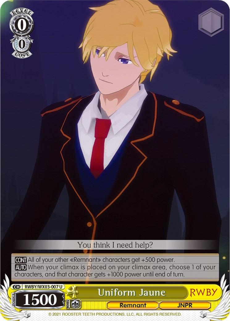 Uniform Jaune (RWBY/WX03-007 U) [RWBY] - POKÉ JEUX